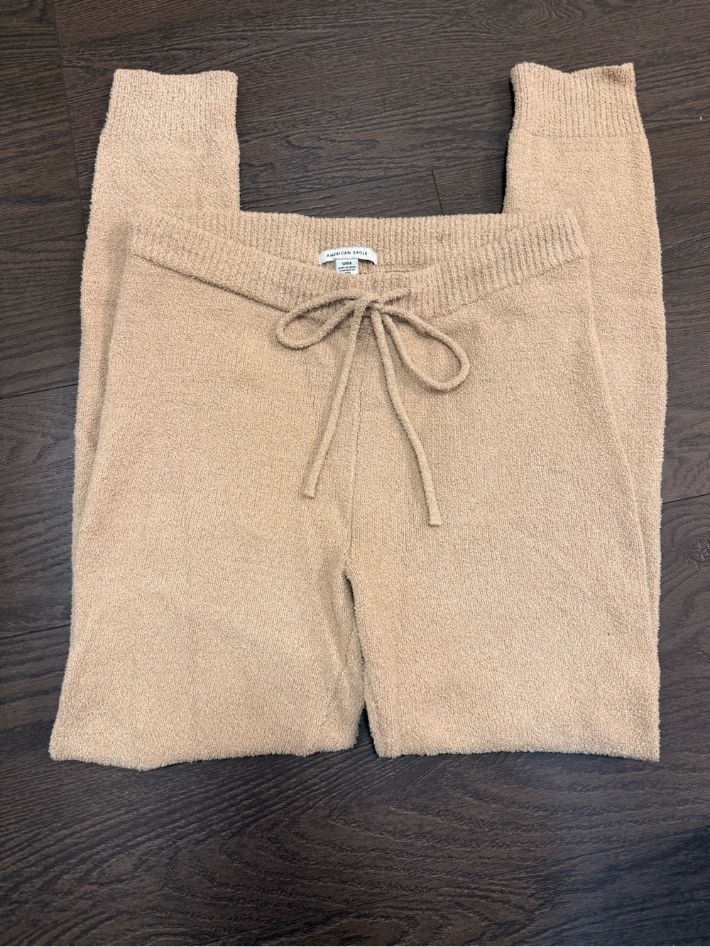American Eagle Outfitters Plush Knit Jogger Pants - Tan